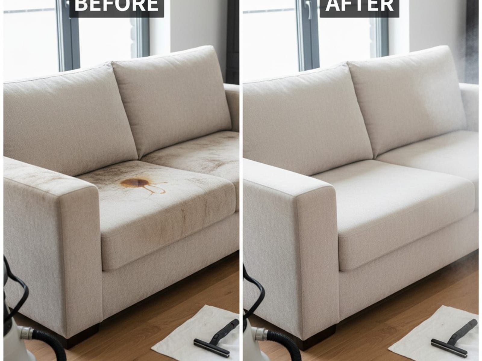 Before After Sofa Cleaning